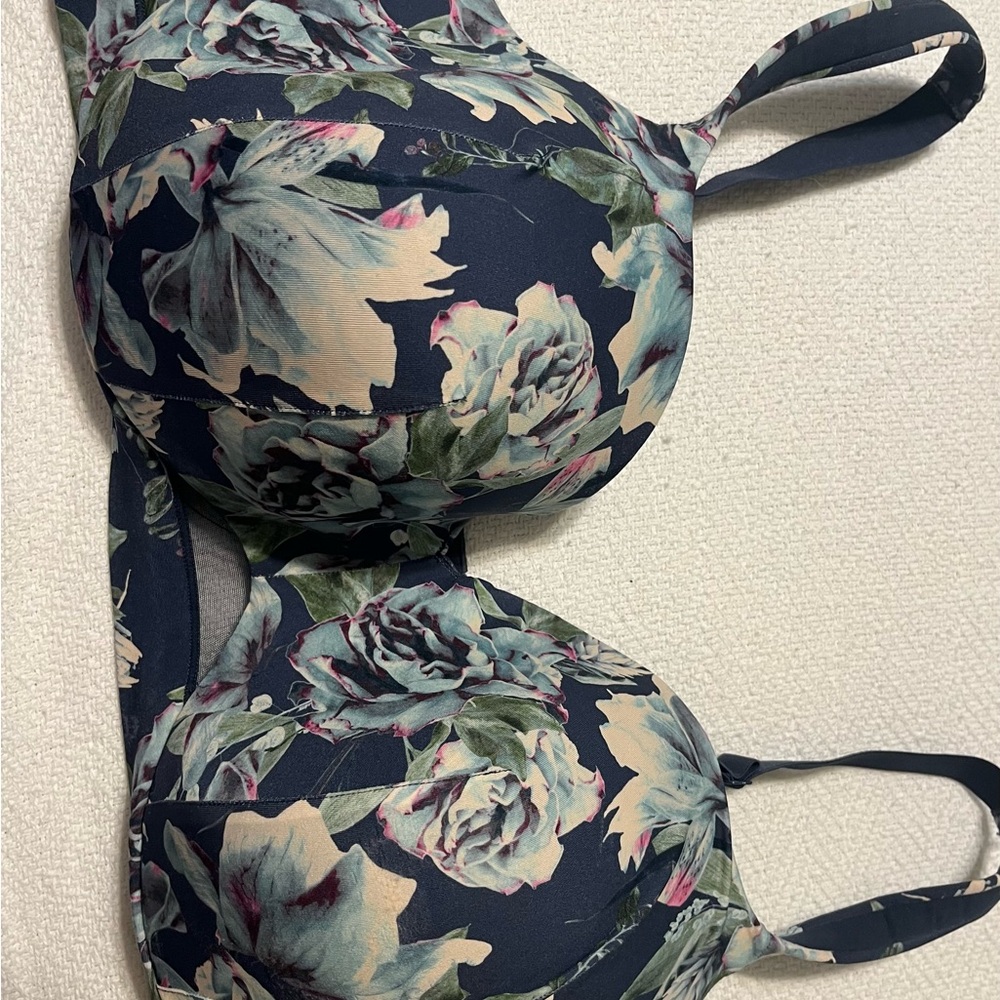 BRA Lane Bryant Cacique Floral Bra - Blue and Green